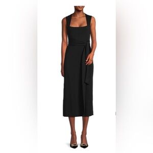 NWT Vince Black Cotton Midi Dress - Xs